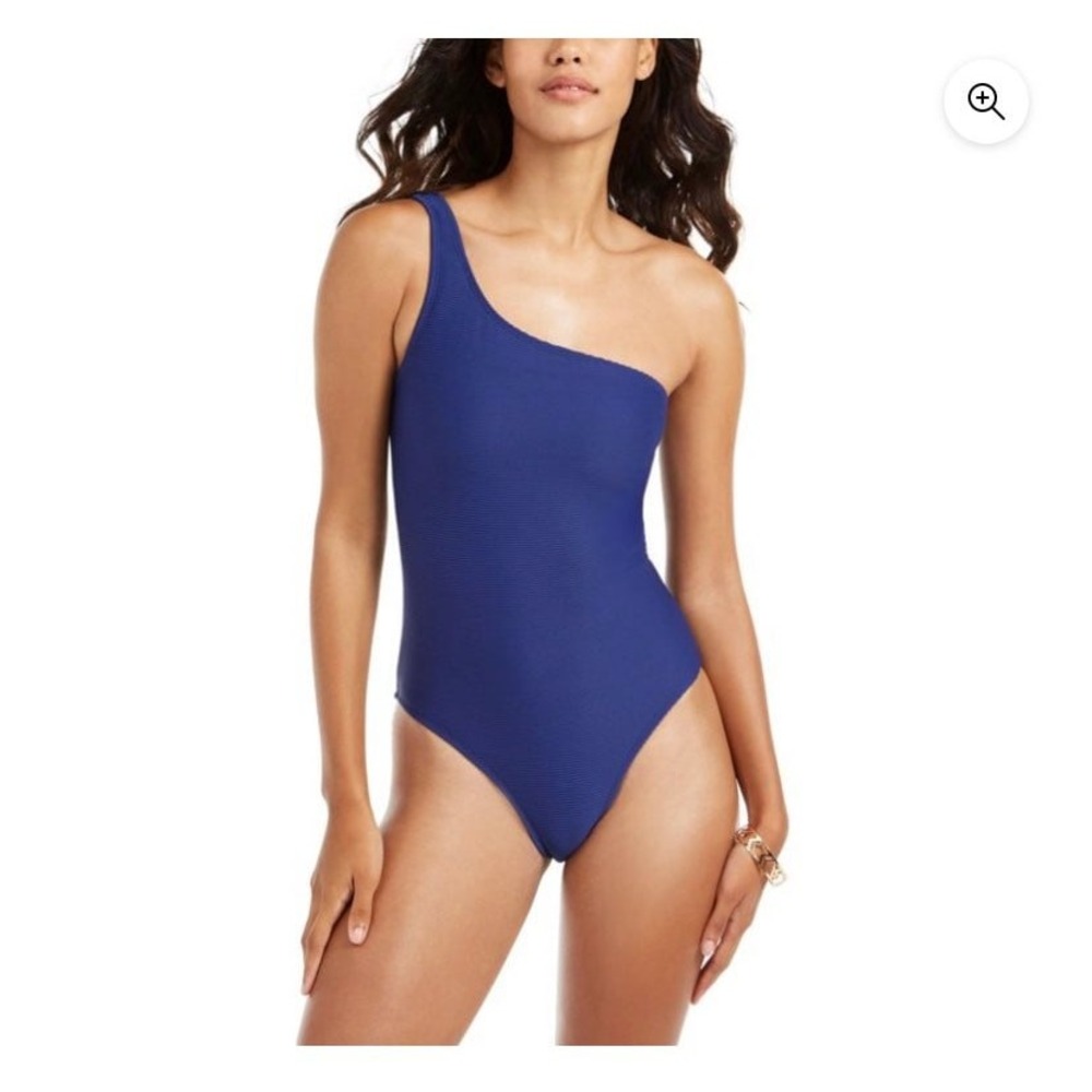 RACHEL ROY One-piece Ribbed Swimsuit One Shoulder Swimwear